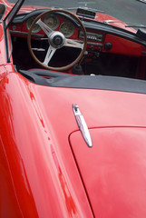 Canvas Print - Interior of an old cabriolet