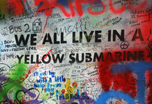 We All Live In A Yellow Submarine Graffiti