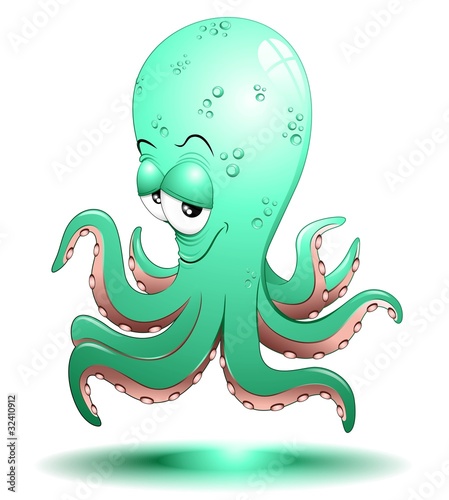 Tapeta ścienna Polpo cartoon buffo-funny octopussy-vector