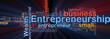 Business entrepreneurship background concept glowing