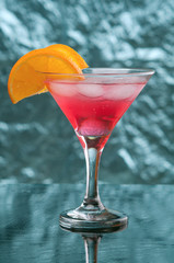 tropical cold  red cocktail