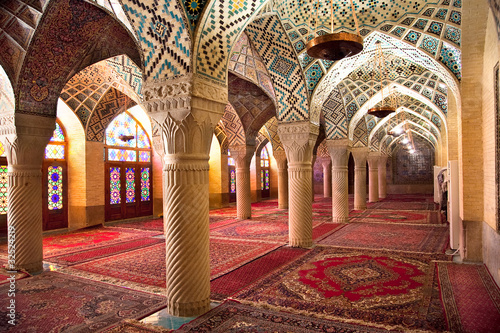 Fotografie, Obraz Prayer Hall of Nasir al-Molk Mosque, Iran