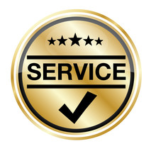 Service Button Gold