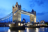 Fototapeta Most - Tower Bridge at evening, London, UK