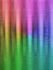 Wall Mural - abstract rainbow metal silver grid, texture closeup