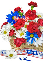 Patriotic Flower Basket
