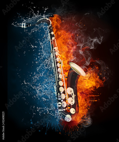 Plakaty Saksofon  saksofon
