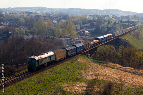 Obraz w ramie Freight train