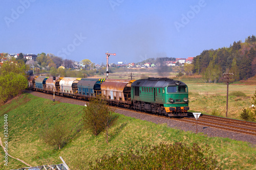 Obraz w ramie Freight train