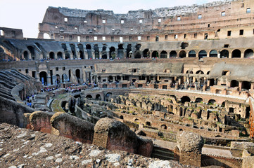 Wall Mural - Ancient roman colosseum in Rome, Italy