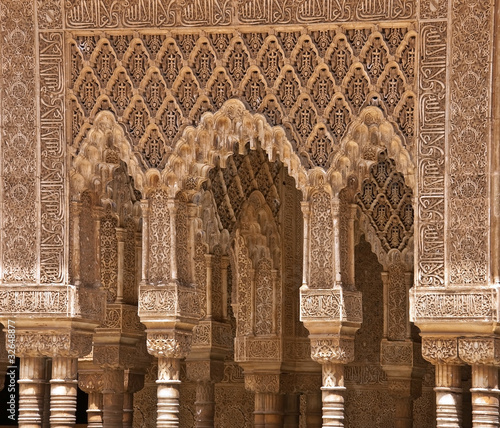 Tapeta ścienna Galeria na dworze lwów w Alhambra