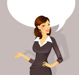 Wall Mural - Businesswoman speaking