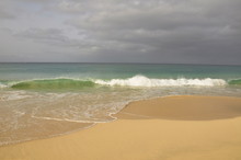 Waves Roll In On The Beach Paradise Of Boa Vista