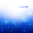 © sissyphoto - Glowing Blue Puzzle Vector Background