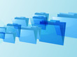 © Elaine Barker - Flying blue folders