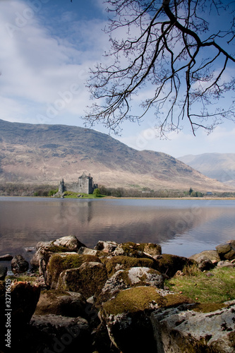Board z aluminiowym obramowaniem Kilchurn zamek na loch awe, wyspa Mull, Szkocja