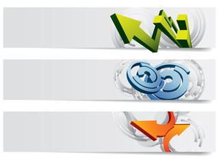 Wall Mural - abstract vector elements banners