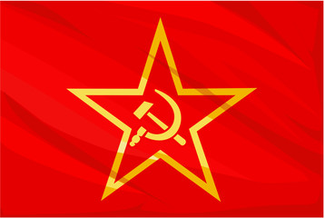 Canvas Print - Communist - Soviet union red star (hammer and sickle)