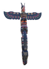 Totem Pole on white Background