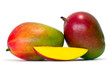 mangos over white background