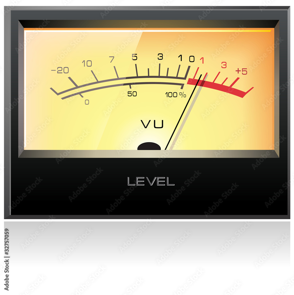 Analog electronic VU meter Stock Vector | Adobe Stock