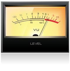 Canvas Print - Analog electronic VU meter