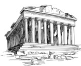 Greece Parthenon sketch