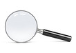 Magnifying glass - front view and standing