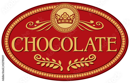 chocolate label design Stock Vector | Adobe Stock