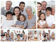 © WavebreakmediaMicro - Collage of a whole family enjoying sharing moments together at h