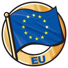 european union flag badge