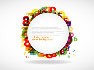 Modern Abstract numbers background
