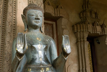 Jade Buddha Statue In Lao Temple