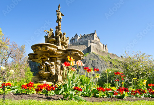 Board z aluminiowym obramowaniem Edinburgh castle, scotland