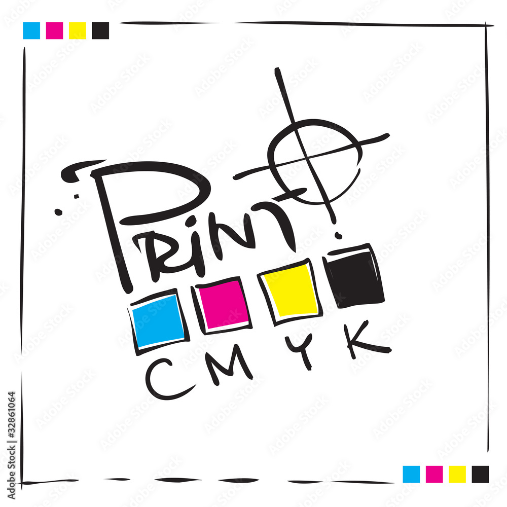 Logo CMYK Print concept design Stock Vector | Adobe Stock