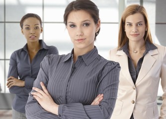 Sticker - Team portrait of happy businesswomen in office