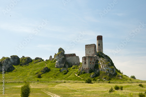 Obraz na płótnie canvas trzyczęściowy "tryptyk" Olsztyn castle