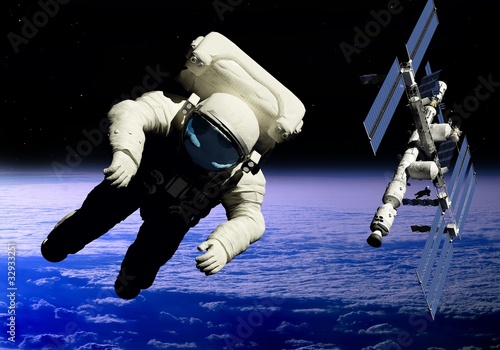 Board z aluminiowym obramowaniem Astronauta