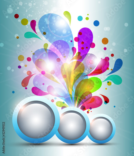 Abstract background rainbow eruption.