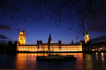 Fototapete - Westminster at dusk