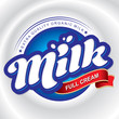 milk packaging design, hand lettering (vector)