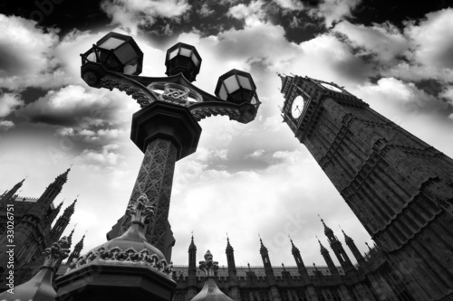Tapeta ścienna Big ben w stylu art w londynie, wielka brytania