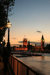Fototapete - Westminster at dusk
