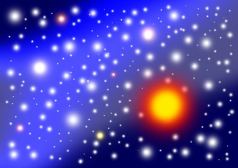 Wall Mural - Universe with stars