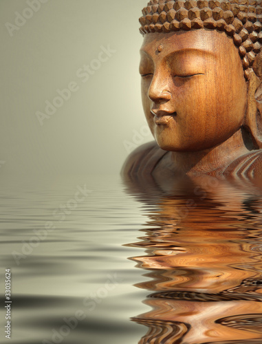 Naklejka na szybę buddha wasser hintergrund