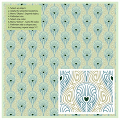 Wall Mural - vector seamless pattern in vintage style
