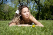 © adam121 - beautiful young woman on field in summer
