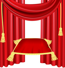 red ceremonial pillow