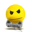 © Steve Young - 3d Smiley gamer isn't so smiley now he's losing
