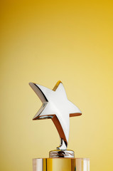 Wall Mural - star award against gradient background